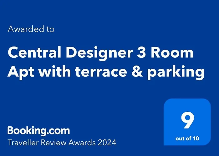 Central Designer 3 Room Apt With Terrace & Parking